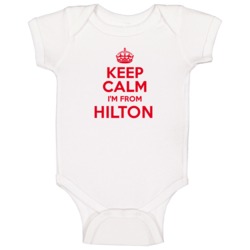 Keep Calm I'm From Hilton Ontario Funny City Baby One Piece Keep Calm I'm From Hilton Ontario Funny City Baby One Piece