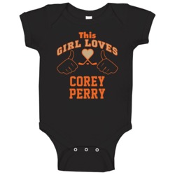 This Girl Loves Corey Perry Anaheim Hockey Fan Sports Baby One Piece This Girl Loves Corey Perry Anaheim Hockey Fan Sports Baby One Piece