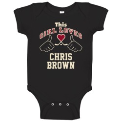 This Girl Loves Chris Brown Arizona Hockey Fan Sports Baby One Piece This Girl Loves Chris Brown Arizona Hockey Fan Sports Baby One Piece