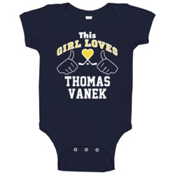 This Girl Loves Thomas Vanek Buffalo Hockey Fan Sports Baby One Piece This Girl Loves Thomas Vanek Buffalo Hockey Fan Sports Baby One Piece