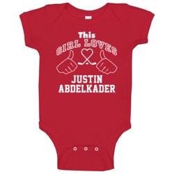 This Girl Loves Justin Abdelkader Detroit Hockey Fan Sports Baby One P This Girl Loves Justin Abdelkader Detroit Hockey Fan Sports Baby One P