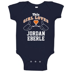 This Girl Loves Jordan Eberle Edmonton Hockey Fan Sports Baby One Piec This Girl Loves Jordan Eberle Edmonton Hockey Fan Sports Baby One Piec
