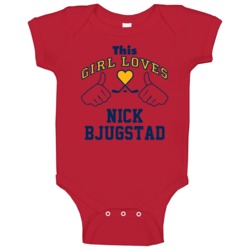 This Girl Loves Nick Bjugstad Florida Hockey Fan Sports Baby One Piece This Girl Loves Nick Bjugstad Florida Hockey Fan Sports Baby One Piece