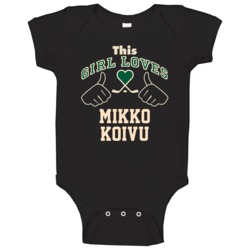This Girl Loves Mikko Koivu Minnesota Hockey Fan Sports Baby One Piece This Girl Loves Mikko Koivu Minnesota Hockey Fan Sports Baby One Piece