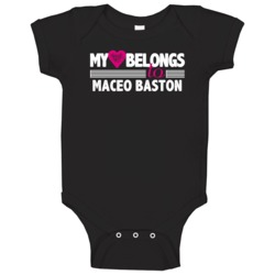 My Heart Belongs To Maceo Baston Milwaukee Basketball Player Fan Baby My Heart Belongs To Maceo Baston Milwaukee Basketball Player Fan Baby