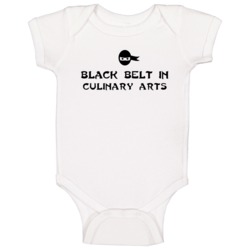 Black Belt In Culinary Arts School Subject Baby One Piece Black Belt In Culinary Arts School Subject Baby One Piece
