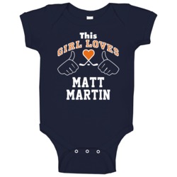 This Girl Loves Matt Martin New York Hockey Fan Sports Baby One Piece This Girl Loves Matt Martin New York Hockey Fan Sports Baby One Piece