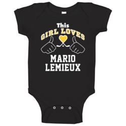 This Girl Loves Mario Lemieux Pittsburgh Hockey Fan Sports Baby One Pi This Girl Loves Mario Lemieux Pittsburgh Hockey Fan Sports Baby One Pi