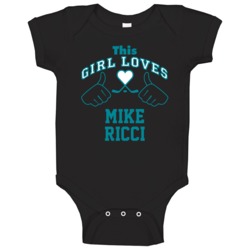 This Girl Loves Mike Ricci San Jose Hockey Fan Sports Baby One Piece This Girl Loves Mike Ricci San Jose Hockey Fan Sports Baby One Piece