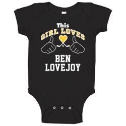 This Girl Loves Ben Lovejoy Pittsburgh Hockey Fan Sports Baby One Piec This Girl Loves Ben Lovejoy Pittsburgh Hockey Fan Sports Baby One Piec
