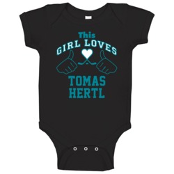 This Girl Loves Tomas Hertl San Jose Hockey Fan Sports Baby One Piece This Girl Loves Tomas Hertl San Jose Hockey Fan Sports Baby One Piece