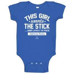 This Girl Wants The Stick And Puck Funny Tampa Bay Hockey Fan Baby One This Girl Wants The Stick And Puck Funny Tampa Bay Hockey Fan Baby One