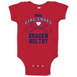This Girl Loves Braden Holtby Washington Hockey Fan Sports Baby One Pi This Girl Loves Braden Holtby Washington Hockey Fan Sports Baby One Pi