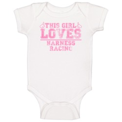 This Girl Loves Harness Racing Sports Themed Baby One Piece This Girl Loves Harness Racing Sports Themed Baby One Piece