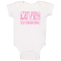This Girl Loves Spinning Sports Themed Baby One Piece This Girl Loves Spinning Sports Themed Baby One Piece