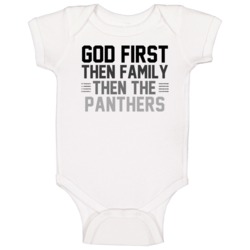 God First Then Family Then The Carolina Football Team Sports Fan Baby God First Then Family Then The Carolina Football Team Sports Fan Baby