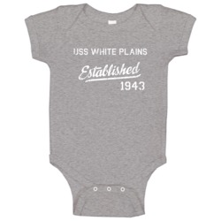 Uss White Plains Established 1943 Us Navy Grunge Baby One Piece Uss White Plains Established 1943 Us Navy Grunge Baby One Piece