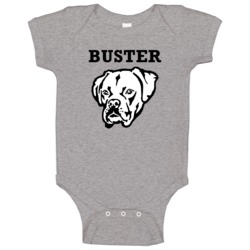 Buster Boxer Big Head Pet Best Friend Lover Baby One Piece Buster Boxer Big Head Pet Best Friend Lover Baby One Piece