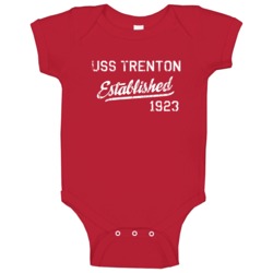 Uss Trenton Established 1923 Us Navy Grunge Baby One Piece Uss Trenton Established 1923 Us Navy Grunge Baby One Piece