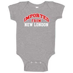 Imported From New London Connecticut Sports Team Trade Baby One Piece Imported From New London Connecticut Sports Team Trade Baby One Piece
