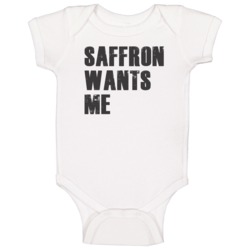 Saffron Wants Me Parody Funny Custom Name Love Baby One Piece Saffron Wants Me Parody Funny Custom Name Love Baby One Piece