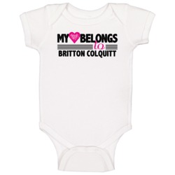 My Heart Belongs To Britton Colquitt Denver Football Player Fan Baby O My Heart Belongs To Britton Colquitt Denver Football Player Fan Baby O
