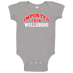 Imported From Wellsboro Pennsylvania Sports Team Trade Baby One Piece Imported From Wellsboro Pennsylvania Sports Team Trade Baby One Piece