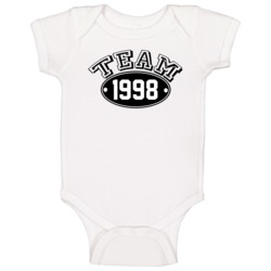Team 1998 Birth Year Sports Baby One Piece Team 1998 Birth Year Sports Baby One Piece