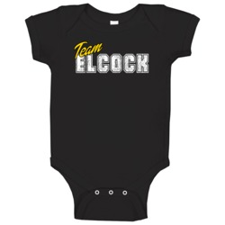 Team Elcock Cool Custom Family Sports Last Name Reunion Baby One Piece Team Elcock Cool Custom Family Sports Last Name Reunion Baby One Piece