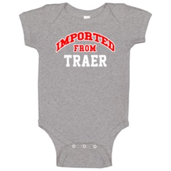 Imported From Traer Iowa Sports Team Trade Baby One Piece Imported From Traer Iowa Sports Team Trade Baby One Piece
