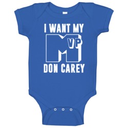 I Want My Mvp Don Carey Detroit Football Player Fan Baby One Piece I Want My Mvp Don Carey Detroit Football Player Fan Baby One Piece