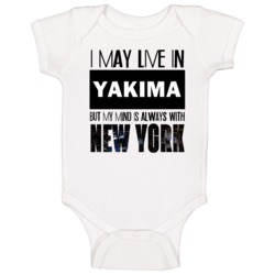 Live In Yakima Washington Mind In New York City Pride Baby One Piece Live In Yakima Washington Mind In New York City Pride Baby One Piece