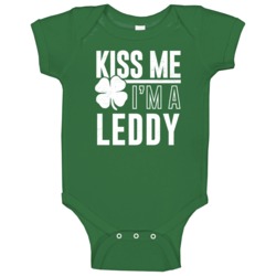 Leddy Kiss Me Im Irish Parody Custom Last Name St Patricks Day Baby On Leddy Kiss Me Im Irish Parody Custom Last Name St Patricks Day Baby On