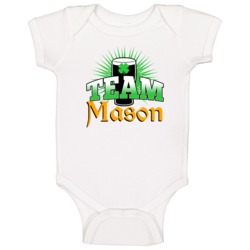 Mason Team Last Name Custom Beer Drinking St Patricks Day Party Baby O Mason Team Last Name Custom Beer Drinking St Patricks Day Party Baby O