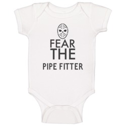 Fear The Pipe Fitter Spooky Occupation Baby One Piece Fear The Pipe Fitter Spooky Occupation Baby One Piece
