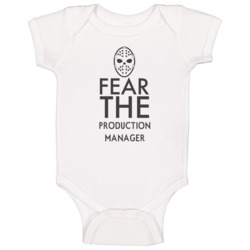 Fear The Production Manager Spooky Occupation Baby One Piece Fear The Production Manager Spooky Occupation Baby One Piece