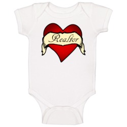 Realtor Heart Tattoo Occupation Baby One Piece Realtor Heart Tattoo Occupation Baby One Piece