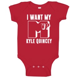 I Want My Mvp Kyle Quincey Detroit Hockey Player Fan Baby One Piece I Want My Mvp Kyle Quincey Detroit Hockey Player Fan Baby One Piece