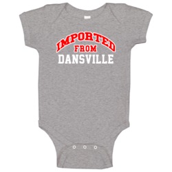Imported From Dansville Michigan Sports Team Trade Baby One Piece Imported From Dansville Michigan Sports Team Trade Baby One Piece