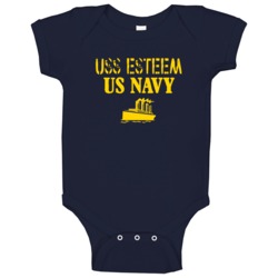 Uss Esteem Us Navy Ship Crew Baby One Piece Uss Esteem Us Navy Ship Crew Baby One Piece