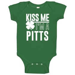 Pitts Kiss Me Im Irish Parody Custom Last Name St Patricks Day Baby On Pitts Kiss Me Im Irish Parody Custom Last Name St Patricks Day Baby On