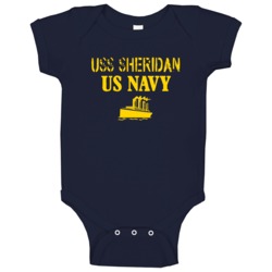 Uss Sheridan Us Navy Ship Crew Baby One Piece