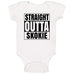 Straight Outta Skokie Illinois City Compton Parody Baby One Piece Straight Outta Skokie Illinois City Compton Parody Baby One Piece