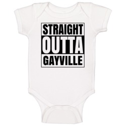 Straight Outta Gayville South Dakota City Compton Parody Baby One Piec Straight Outta Gayville South Dakota City Compton Parody Baby One Piec