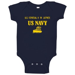 Uss General H W Butner Us Navy Ship Crew Baby One Piece Uss General H W Butner Us Navy Ship Crew Baby One Piece