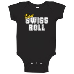 Team Swiss Roll Cool Foodie Team Food Fan Retro Baby One Piece Team Swiss Roll Cool Foodie Team Food Fan Retro Baby One Piece