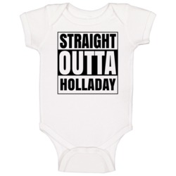 Straight Outta Holladay Tennessee City Compton Parody Baby One Piece Straight Outta Holladay Tennessee City Compton Parody Baby One Piece