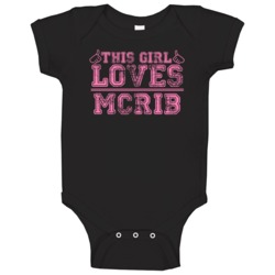This Girl Loves Mcrib Funny Food Fan Baby One Piece This Girl Loves Mcrib Funny Food Fan Baby One Piece