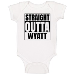 Straight Outta Wyatt Indiana City Compton Parody Baby One Piece Straight Outta Wyatt Indiana City Compton Parody Baby One Piece