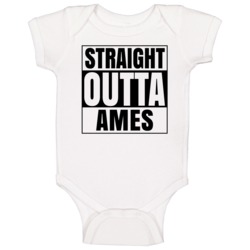 Straight Outta Ames Iowa City Compton Parody Baby One Piece Straight Outta Ames Iowa City Compton Parody Baby One Piece